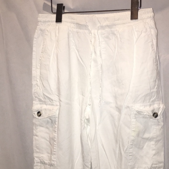 For The Republic Pants - For The Republic White Lightweight Jogger Pants | Size L